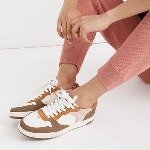 Madewell Court Sneakers in Nubuck and Recycled Leather- Warm Umber Multi SZ 6